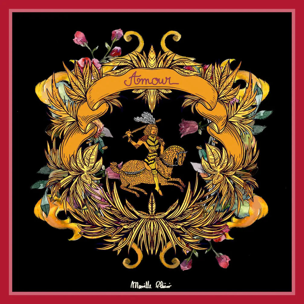 AMOUR |Large Silk Scarf Les Barbares Fashion