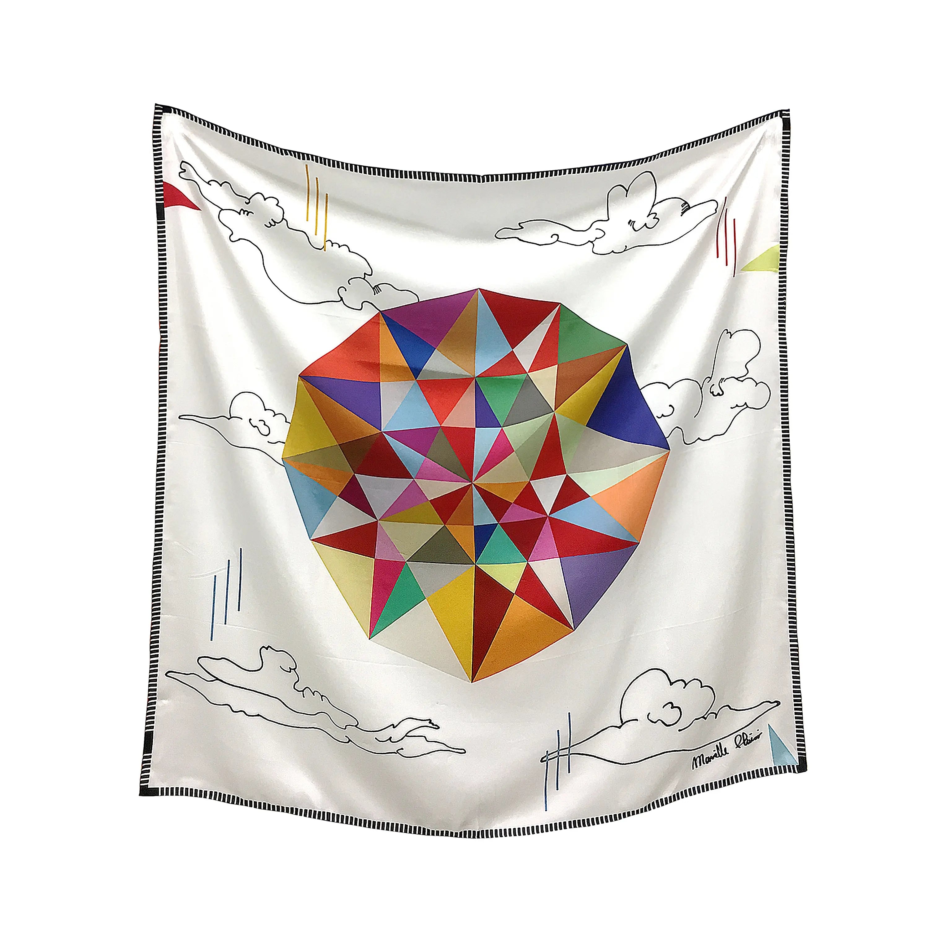 CLOUDS | Medium Silk Scarf Les Barbares