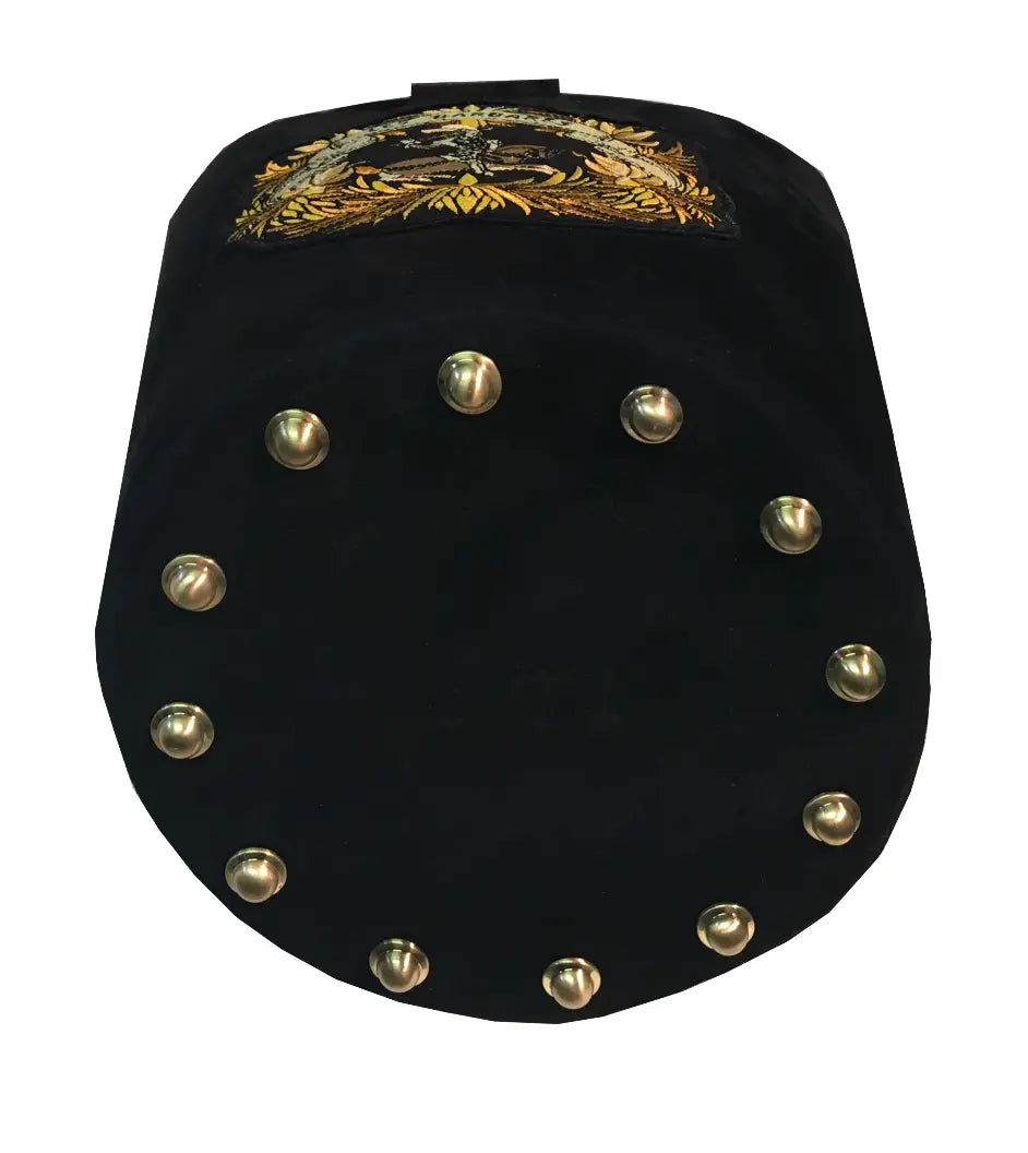 Base of the bag with the brass rivets protecting the bottom.